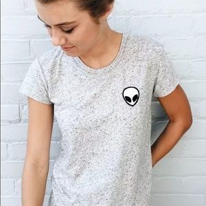 Brandy Melville Alien Patch T Shirt